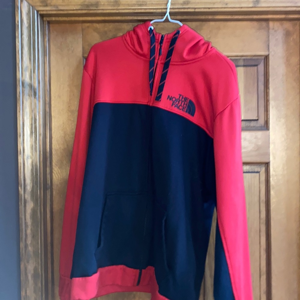 Slightly worn, sweatshirt-material zip-up